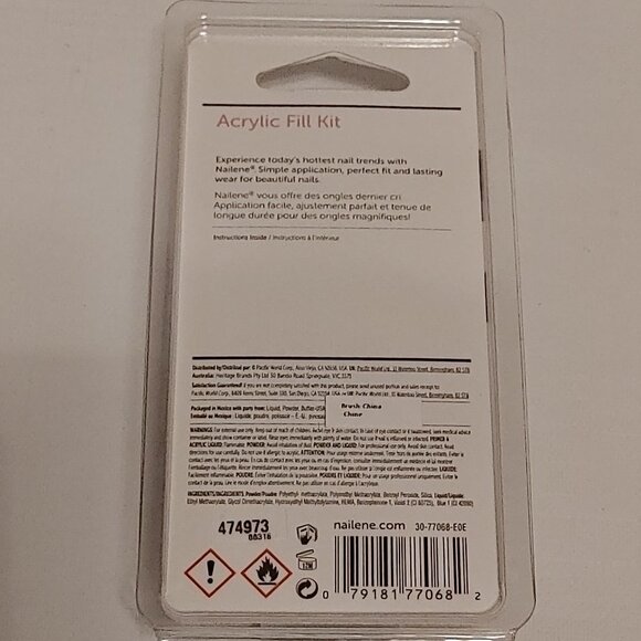 Nailene Acrylic Fill Kit CLEAR LOT of 3 BNIP Sealed - Picture 3 of 3